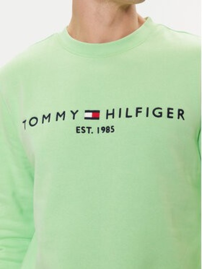 Tommy Hilfiger Bluza Logo MW0MW11596 Zielony Regular Fit