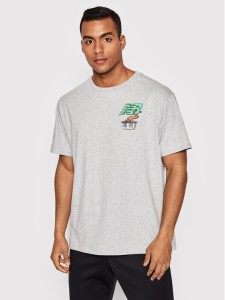 New Balance T-Shirt MT21567 Szary Relaxed Fit