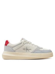 Calvin Klein Jeans Sneakersy Chunky Cupsole Mix Ml Btw YM0YM00907 Écru