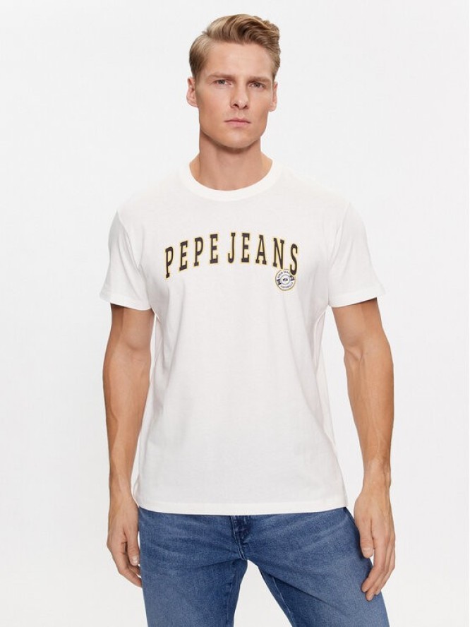 Pepe Jeans T-Shirt Ronell PM508707 Biały Regular Fit