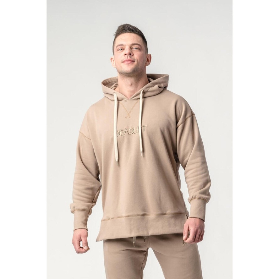 Bluza sportowa męska Deadlift Nude oversize z kapturem