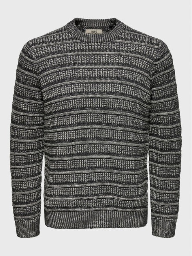 Only & Sons Sweter Ean Life 22023469 Szary Regular Fit