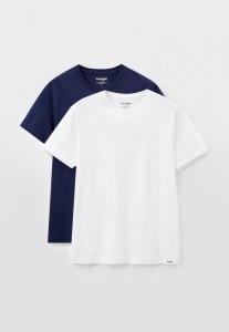 WRANGLER SS 2 PACK TEE MĘSKI T-SHIRT KOSZULKA NAVY W7BADH114