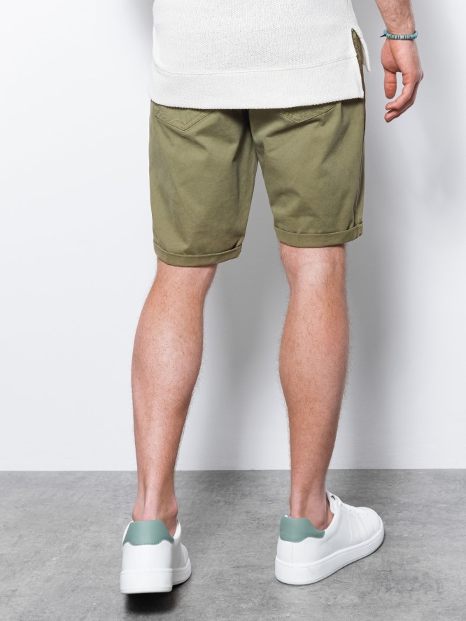 Szorty męskie CHINO - khaki V14 OM-SRDS-0103 - XXL