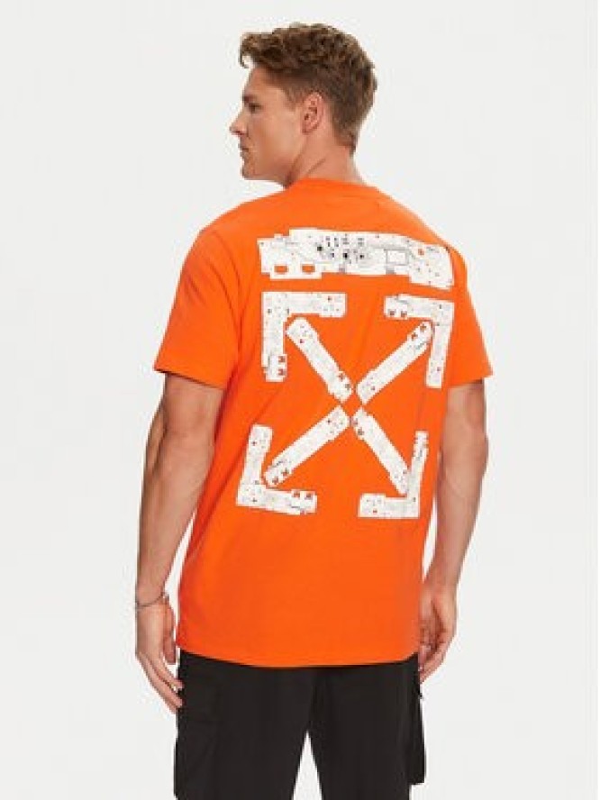 Off-White T-Shirt OMAA027T22JER0012001 Pomarańczowy Regular Fit