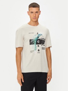 Jack&Jones T-Shirt Jjclarc 12247768 Beżowy Relaxed Fit