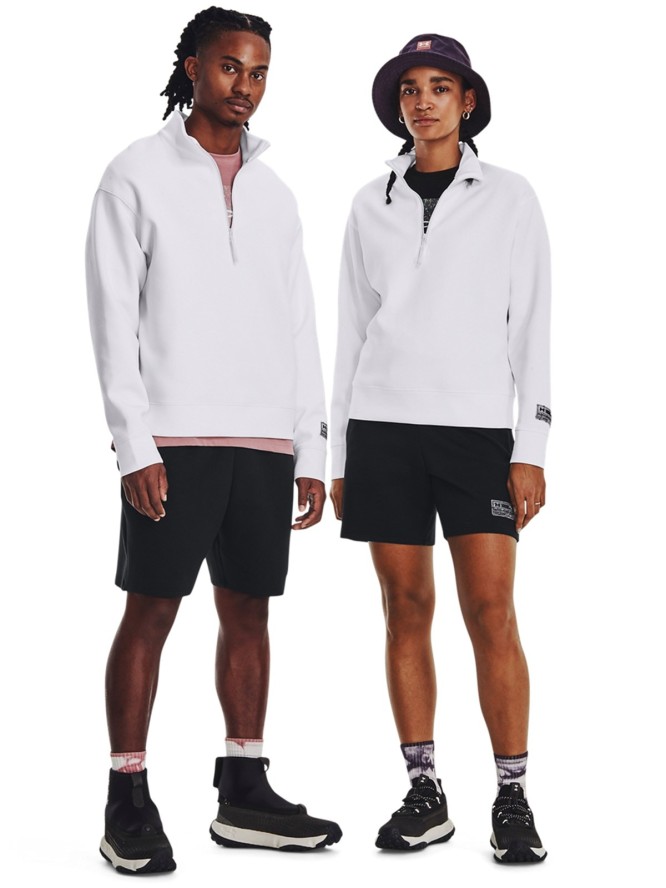 Bluza dresowa uniseks Under Armour UA Summit Knit 1/2 Zip - biała