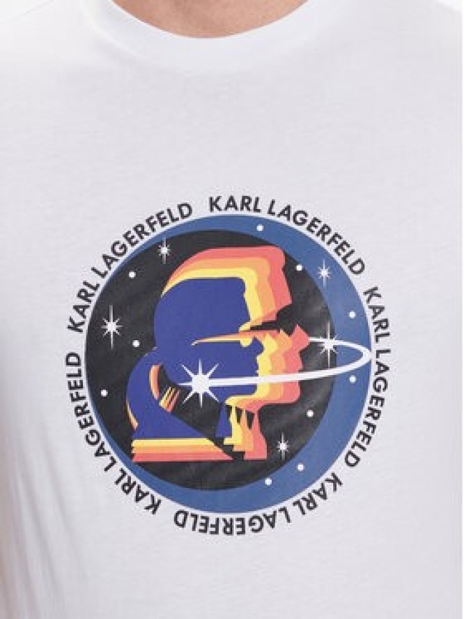 KARL LAGERFELD T-Shirt Crew Neck 755072 532251 Biały Regular Fit