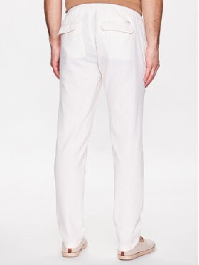 Lindbergh Spodnie materiałowe 30-008003 Biały Tapered Fit
