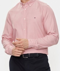 Tommy Hilfiger Koszula MW0MW33782 Różowy Slim Fit
