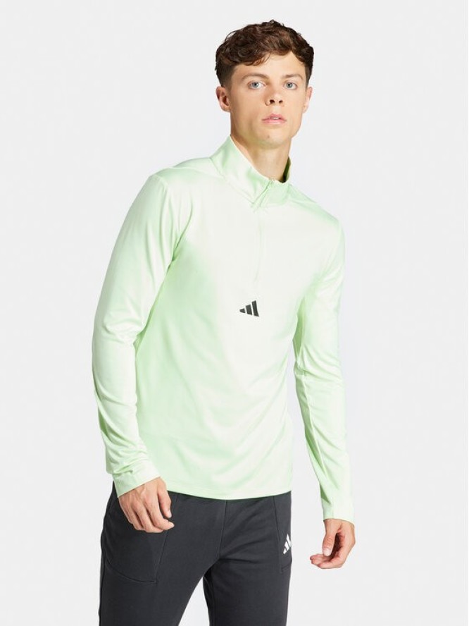 adidas Bluza techniczna Workout IS3803 Zielony Slim Fit