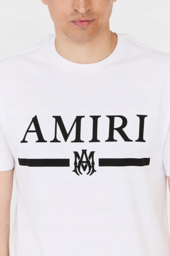 AMIRI T-shirt męski biały z podkreślonym logo