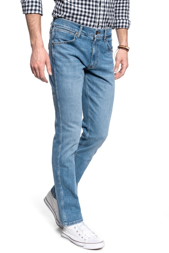 WRANGLER SPODNIE MĘSKIE GREENSBORO MID SUMMER BLUE W15QV712Z