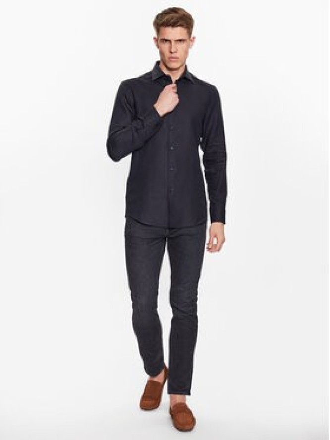 Boss Koszula Hank-Kent 50490234 Granatowy Slim Fit