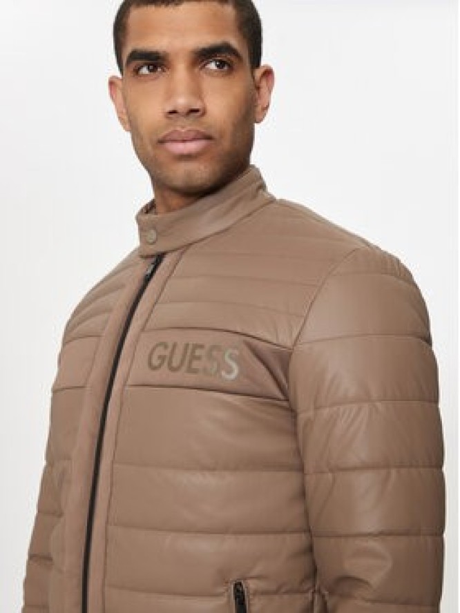 Guess Kurtka z imitacji skóry M4YL16 WFHD0 Brązowy Regular Fit