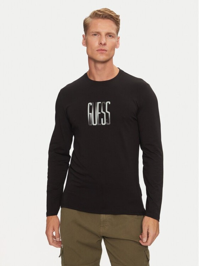 Guess Longsleeve M4BI34 J1314 Czarny Slim Fit