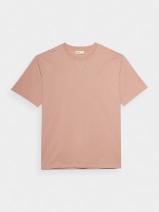 T-shirt regular gładki męski Outhorn - koralowy