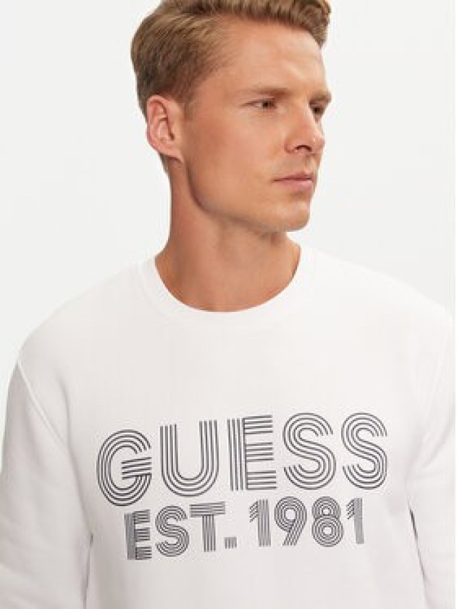 Guess Bluza M4YQ08 K9Z21 Biały Regular Fit