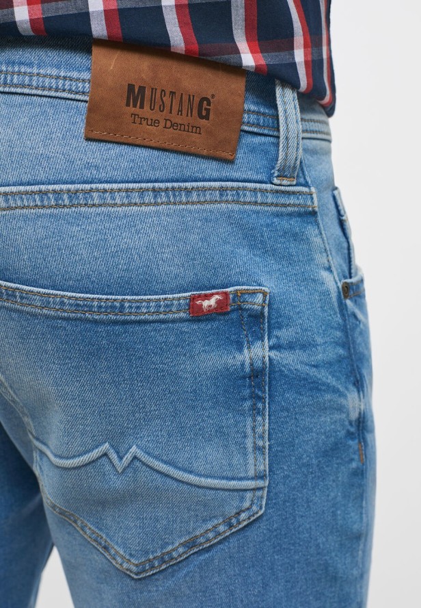 MUSTANG OREGON TAPRED MĘSKIE SPODNIE JEANSOWE DENIM BLUE 1013215 5000 413