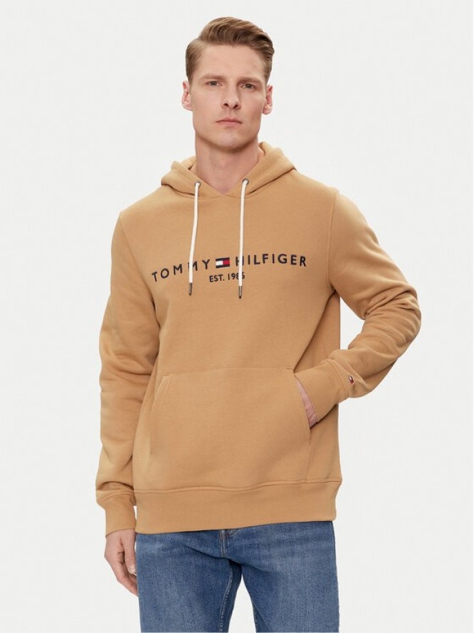 Tommy Hilfiger Bluza Logo MW0MW11599 Khaki Regular Fit