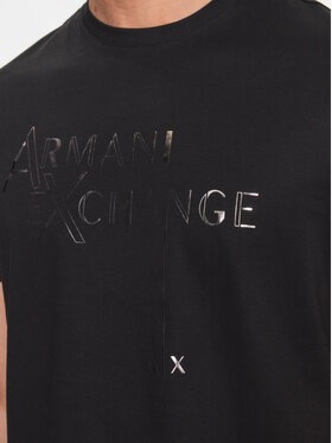 Armani Exchange T-Shirt 6RZTKB ZJ9AZ 1200 Czarny Regular Fit