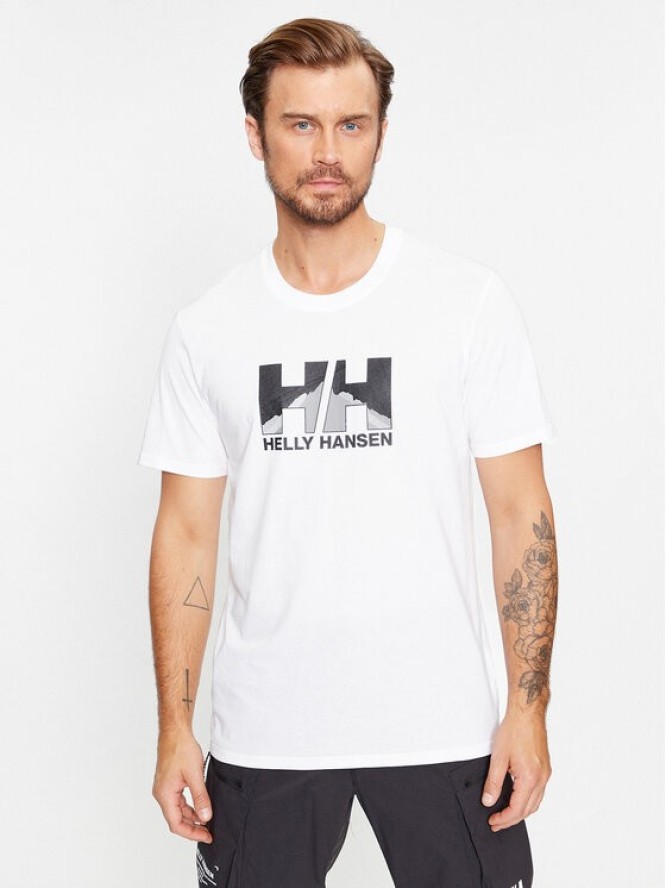 Helly Hansen T-Shirt Nord Graphic 62978 Biały Regular Fit