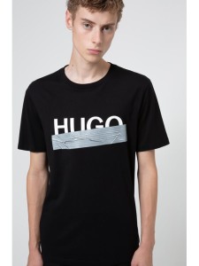 Hugo T-Shirt Dicagolino U204 50436413 Czarny Regular Fit