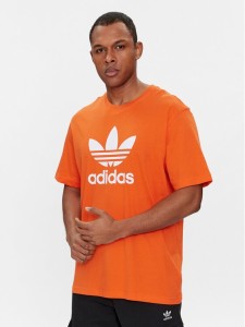 adidas T-Shirt adicolor Trefoil IR8000 Pomarańczowy Regular Fit