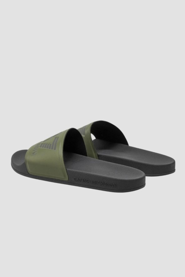 EA7 Zielone klapki Flip flops