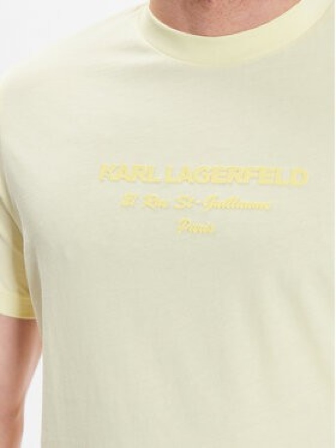 KARL LAGERFELD T-Shirt Crew Neck 755035 532224 Żółty Regular Fit