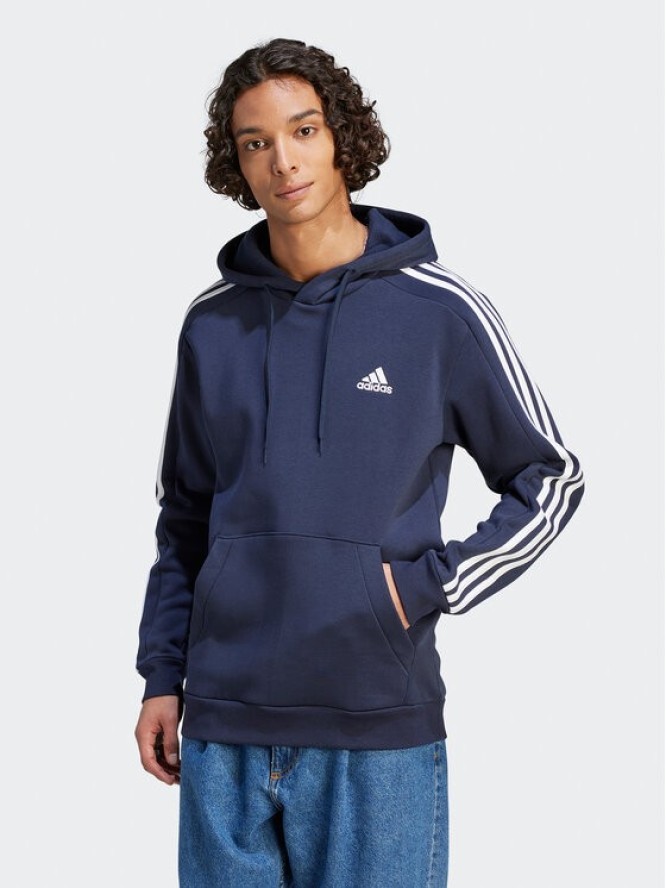 adidas Bluza Essentials Fleece 3-Stripes IJ6473 Granatowy Regular Fit