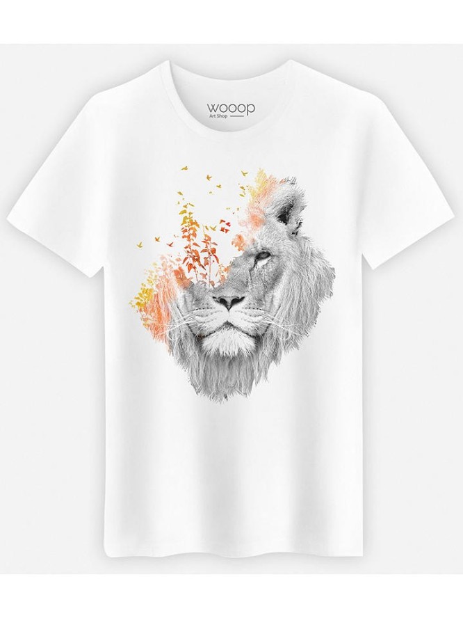 WOOOP Koszulka "If I Roar" w kolorze białym rozmiar: L