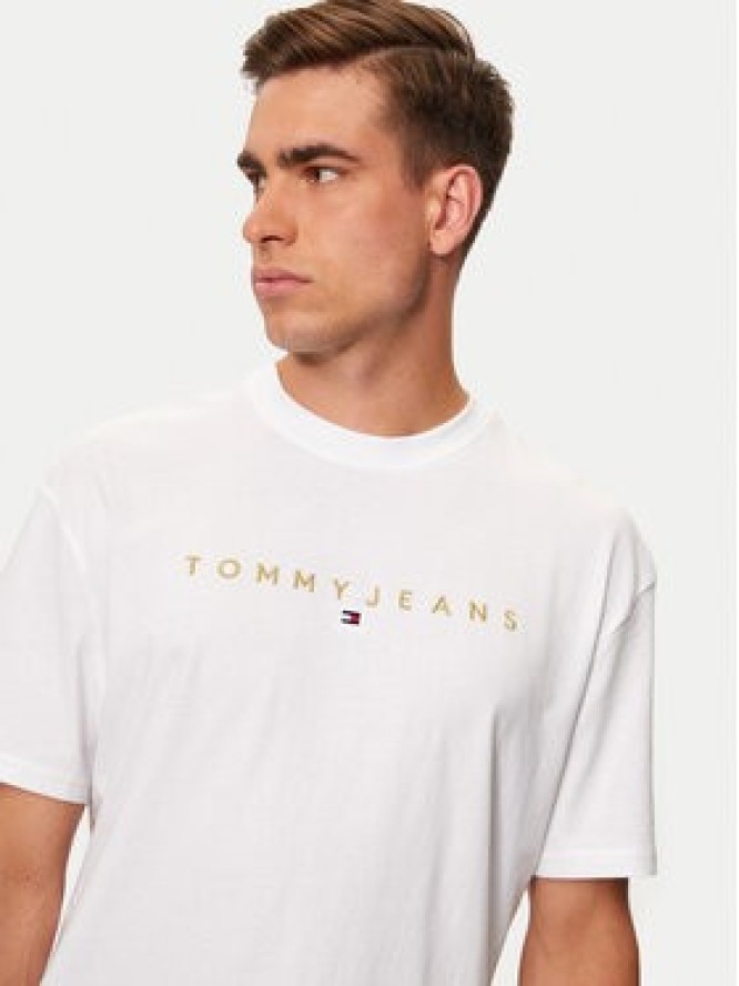 Tommy Jeans T-Shirt DM0DM19694 Biały Regular Fit