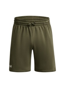 Spodenki dresowe męskie Under Armour UA Rival Fleece Shorts - oliwkowe/khaki