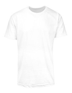 T-Shirt Bawełniany Biały Męski Bez Nadruku, Koszulka, Krótki Rękaw, Basic, U-neck