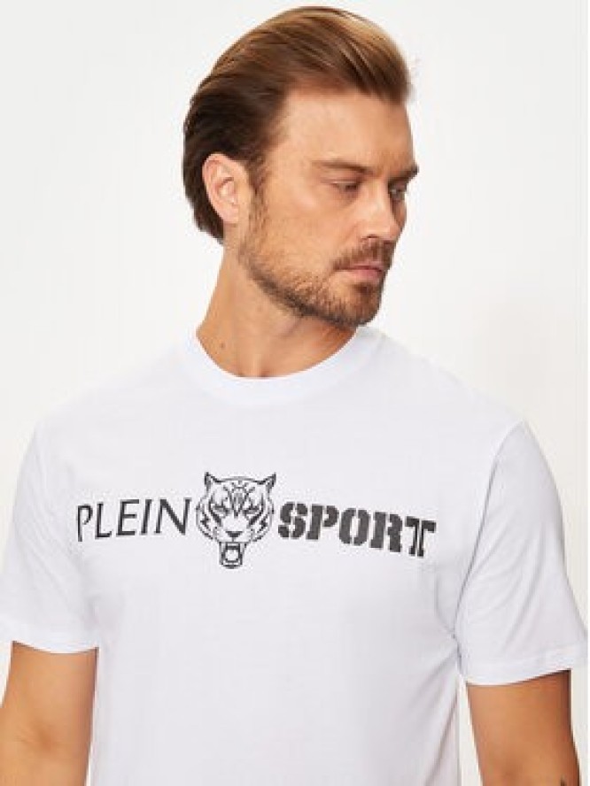 Plein Sport T-Shirt AADC MTK7197 SJY001N Biały Regular Fit