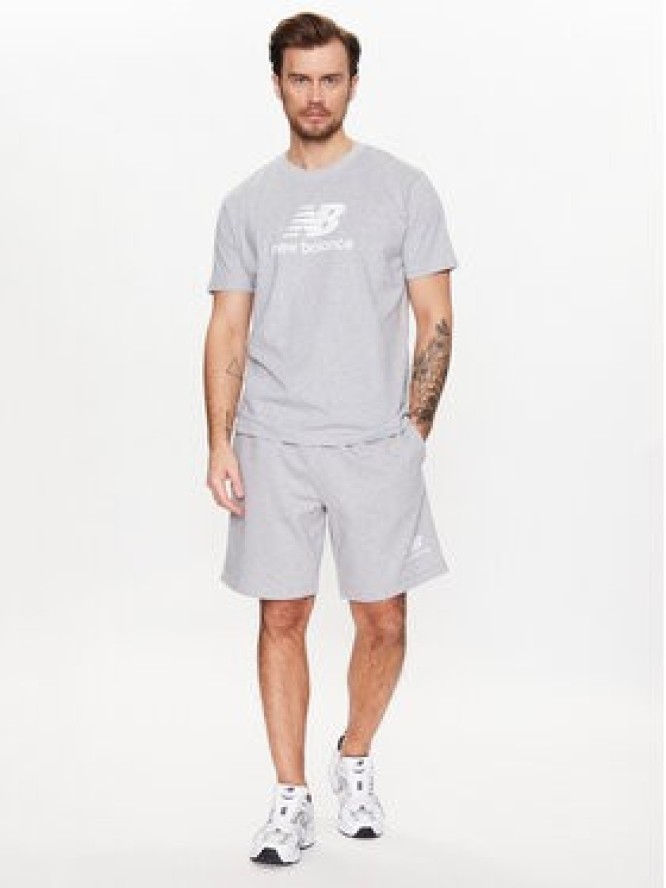 New Balance T-Shirt MT31541 Szary Relaxed Fit