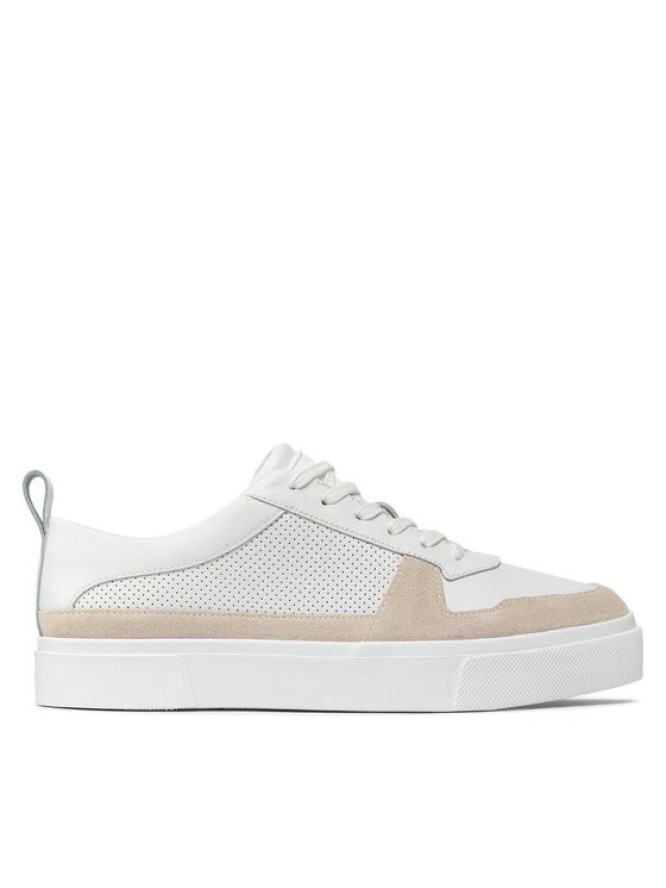 Calvin Klein Sneakersy Low Top Lace Up Lth HM0HM00495 Biały