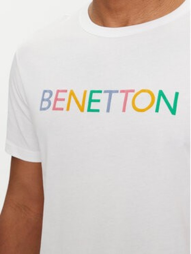 United Colors Of Benetton T-Shirt 3I1XU100A Biały Regular Fit