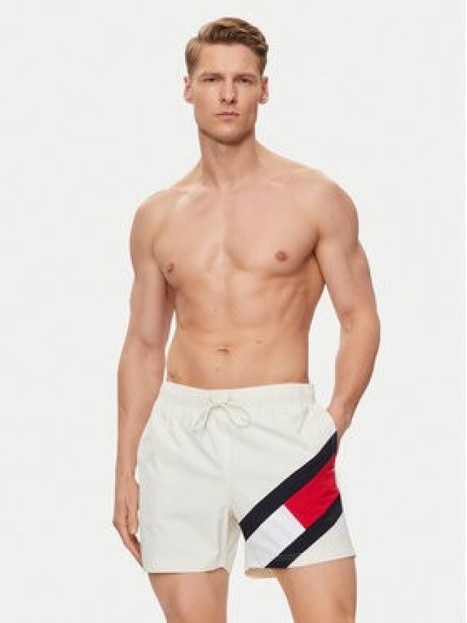 Tommy Hilfiger Szorty kąpielowe UM0UM02048 Biały Slim Fit