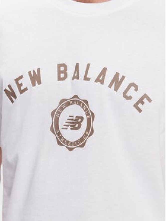New Balance T-Shirt Sport Seasonal Graphic MT31904 Biały Relaxed Fit