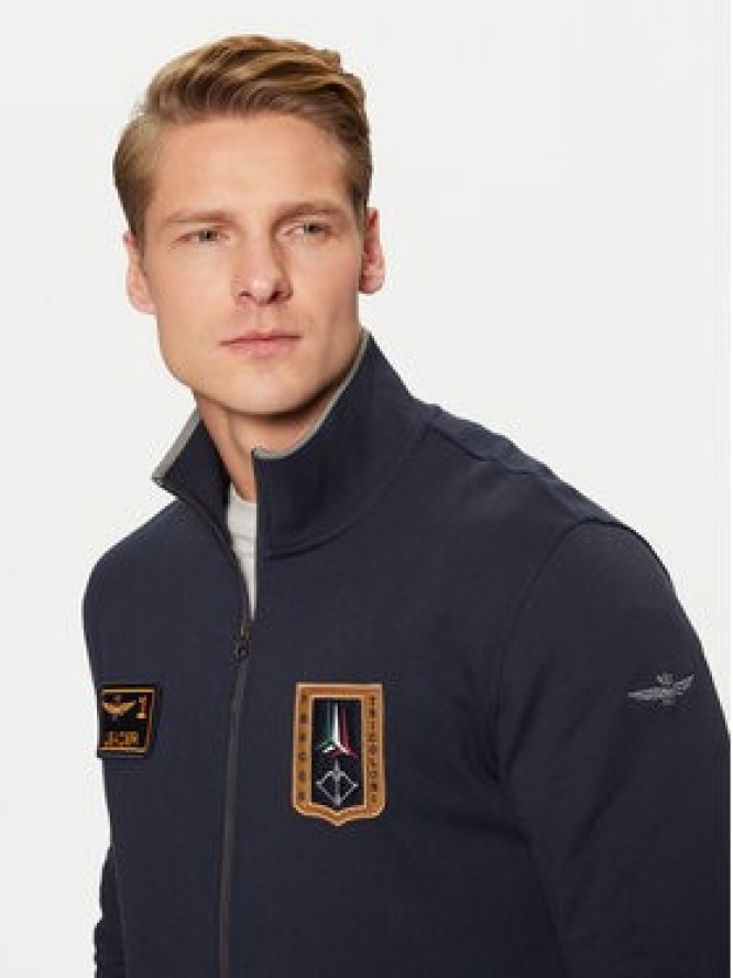 Aeronautica Militare Bluza 242FE1935F563 Granatowy Regular Fit