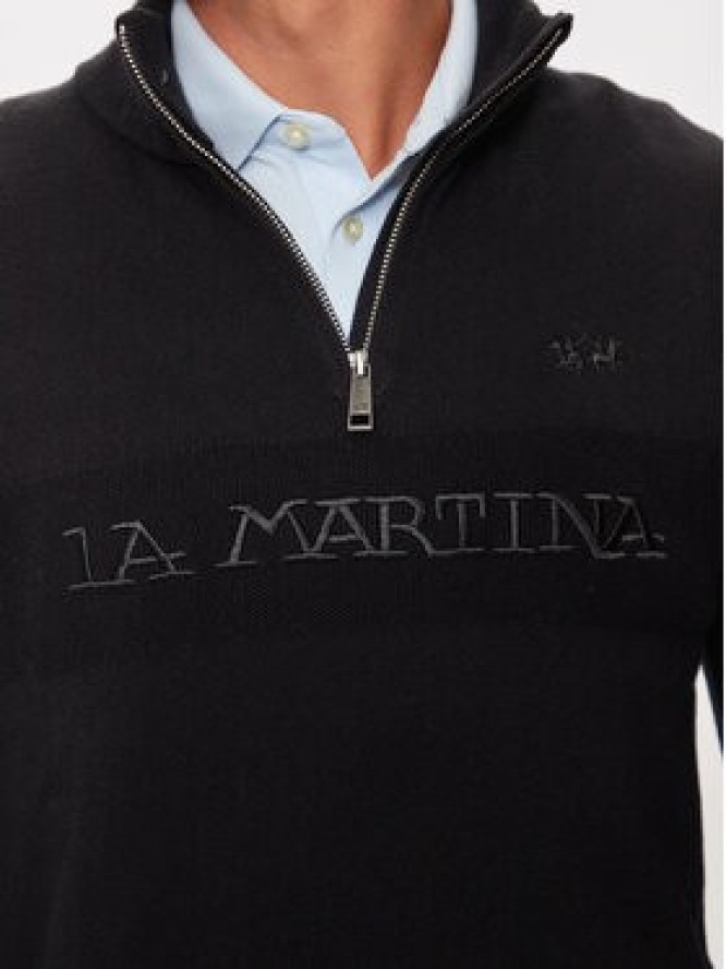 La Martina Sweter ZMS315 YW120 Czarny Regular Fit