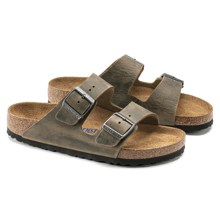 Klapki męskie BIRKENSTOCK ARIZONA FL WB FADED KHAKI