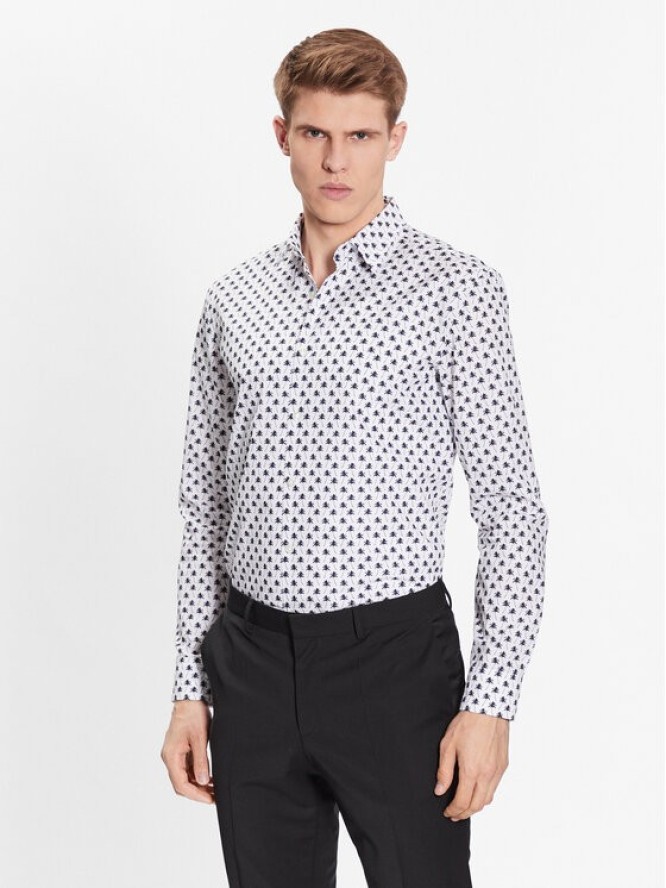 Hugo Koszula 50496126 Biały Slim Fit