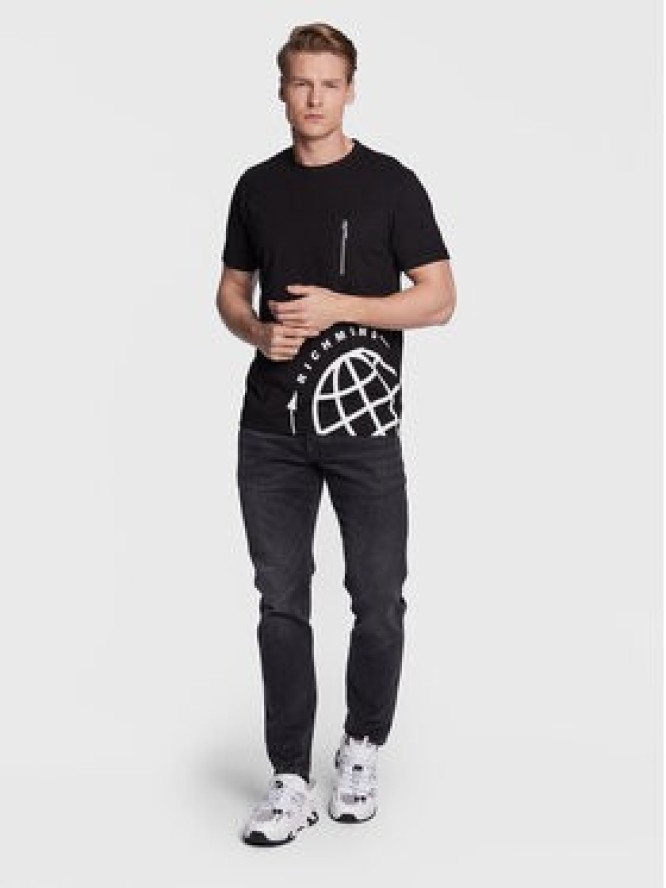 John Richmond T-Shirt UMP23089TS Czarny Regular Fit