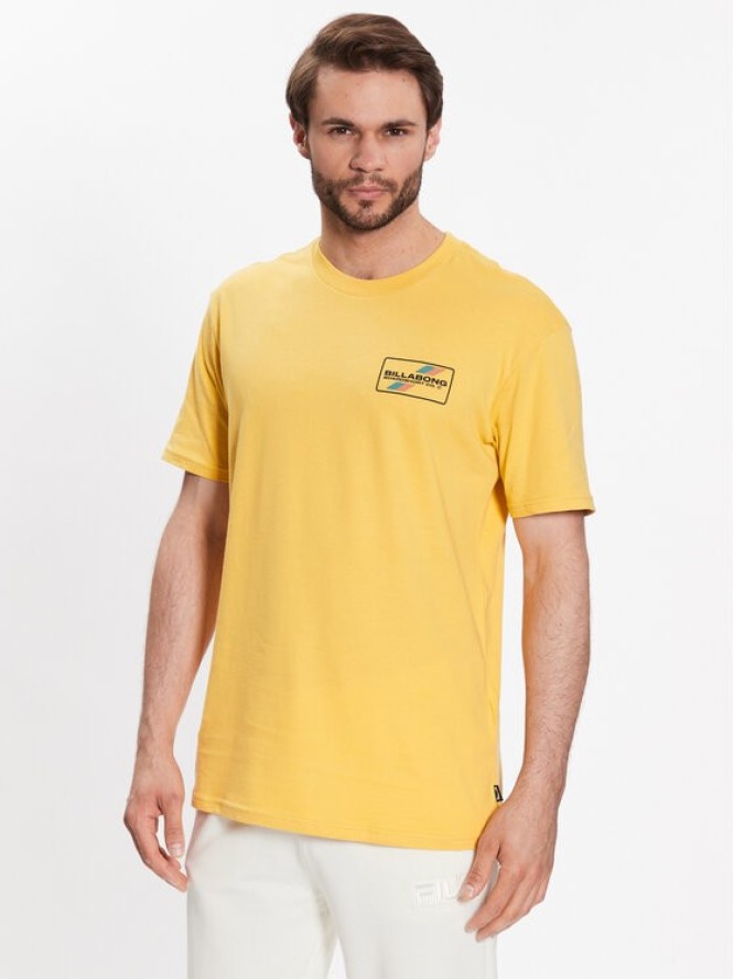 Billabong T-Shirt Walled ABYZT01700 Żółty Regular Fit