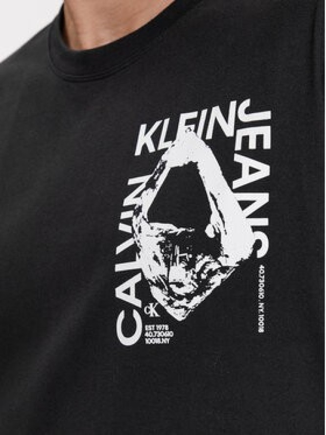 Calvin Klein Jeans T-Shirt Modern Metals Graphic J30J324640 Czarny Regular Fit