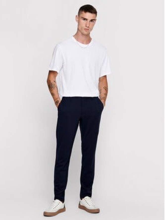 Only & Sons Chinosy Mark 22010209 Granatowy Slim Fit