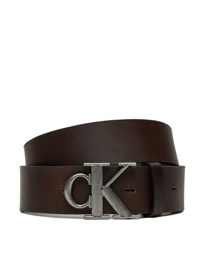 Calvin Klein Jeans Pasek Męski Round Mono Plaque Lthr Belt 40Mm K50K512067 Brązowy